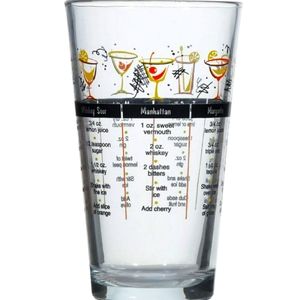 Mixed Drink Recipe Glasses, 16 oz
